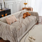 Tassel Sofa Cover with Long Chair