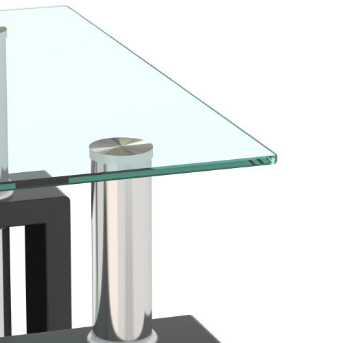 Set of 2 Modern Glass Coffee Tables