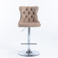 2-Piece Rotating Velvet Bar Stools