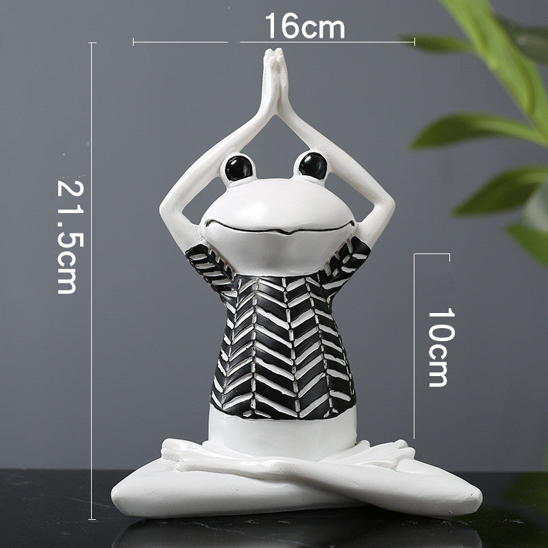 Yoga Frog Figurine