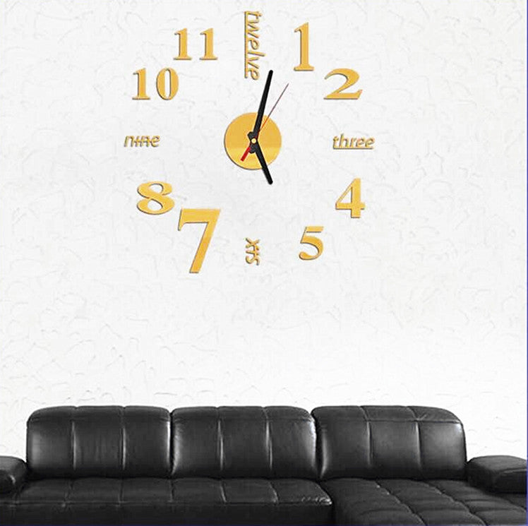 DIY 3D Acrylic Mirror Wall Clock