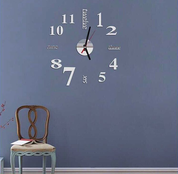 DIY 3D Acrylic Mirror Wall Clock