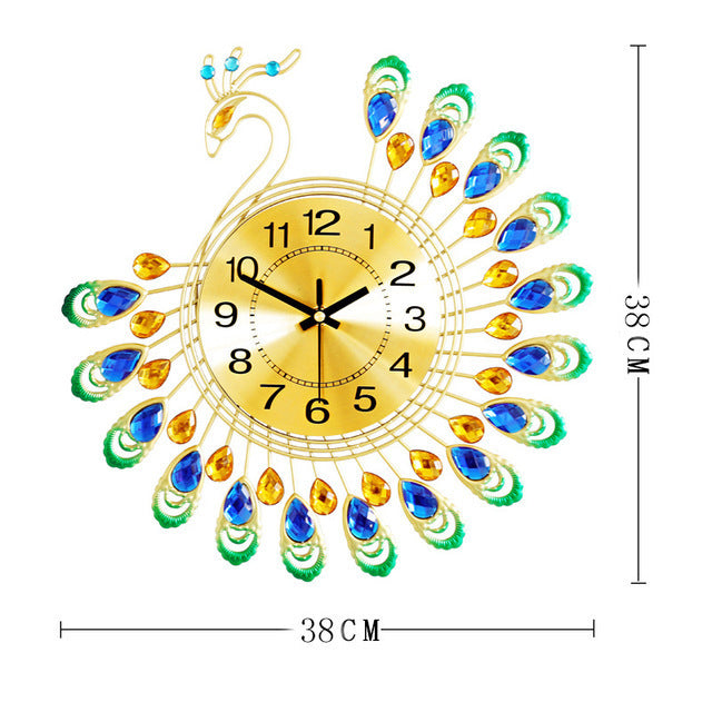 Luxury Peacock Wall Clock