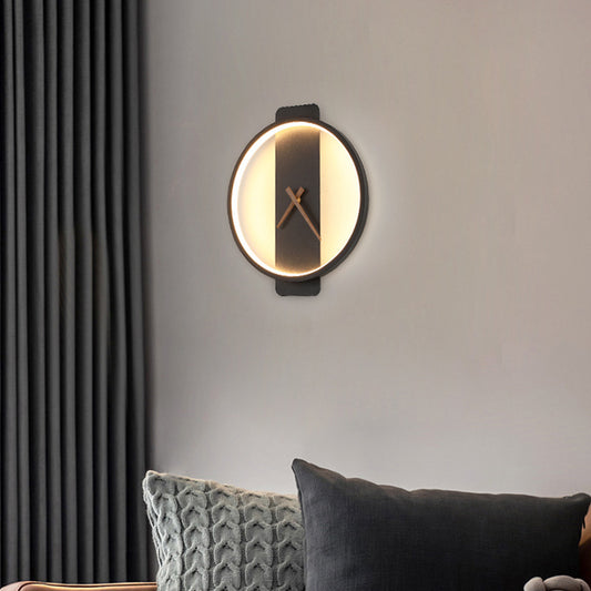 Nordic Wall Lamp with Bedside Clock