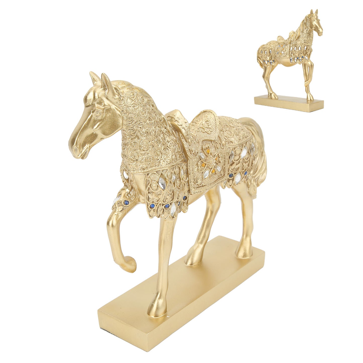 Golden Horse Figurine