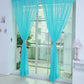 Solid Color Glass Mesh Curtains Transparent Color Ready-made Curtain