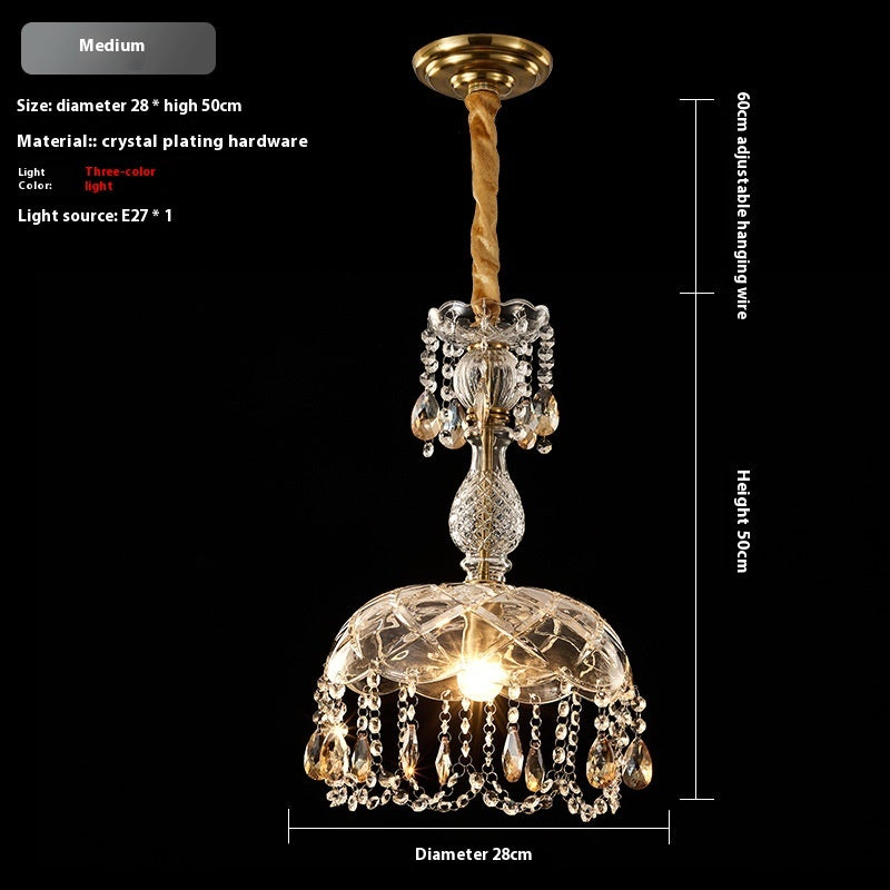 Crystal Bedside Pendant Light