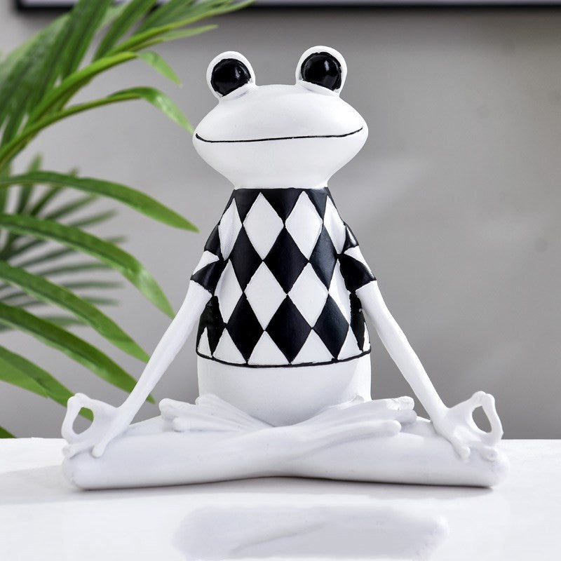 Yoga Frog Figurine