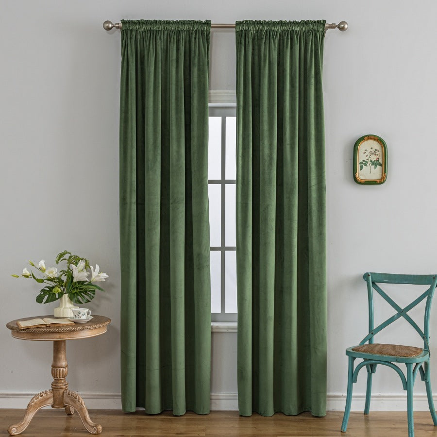 Velvet Luxury Natural Drape Comfortable Home Decoration Shading Curtain