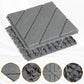 27pcs Dark Grey PP Plastic Diagonal Outdoor Flooring