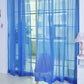 Solid Color Glass Mesh Curtains Transparent Color Ready-made Curtain