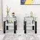 Set of 2 Modern Glass Coffee Tables