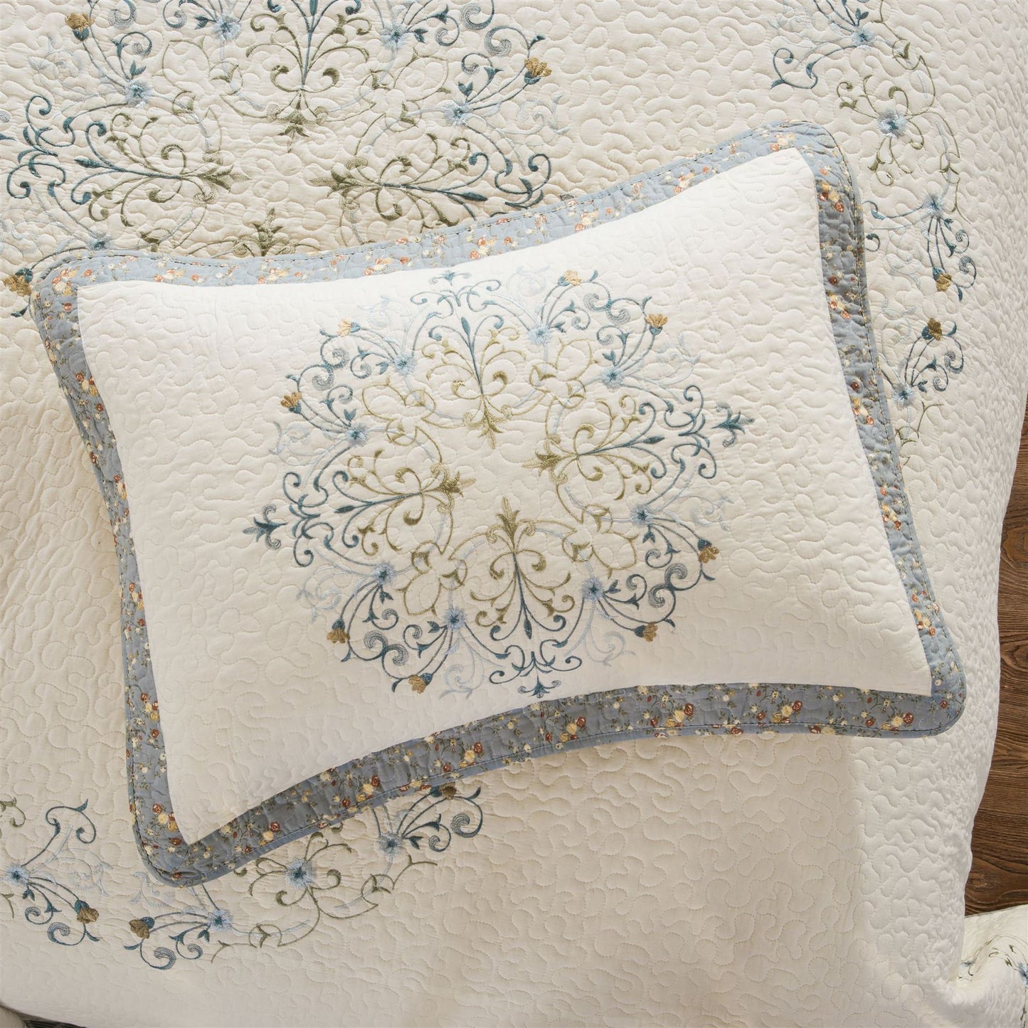 European Embroidered Cotton Quilt Cover