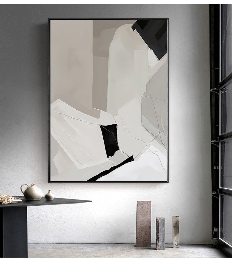 Minimalist Black & White Abstract Wall Art