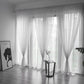 Solid Color Glass Mesh Curtains Transparent Color Ready-made Curtain