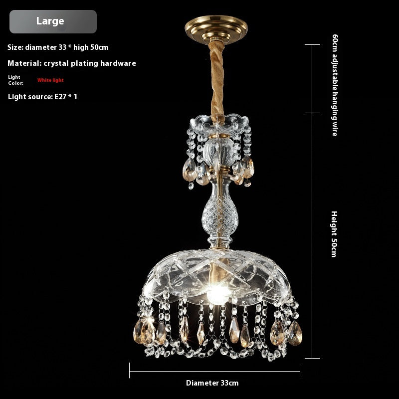 Crystal Bedside Pendant Light