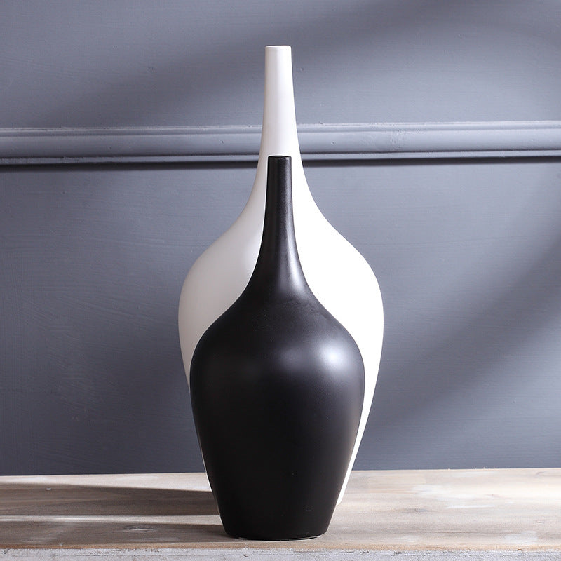 Tall White Ceramic Vase