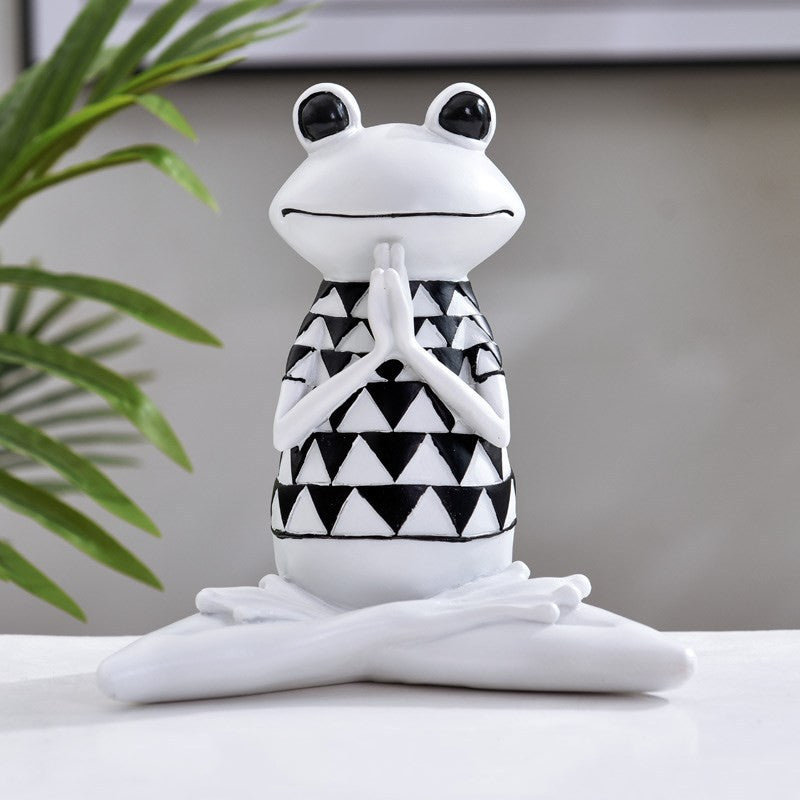 Yoga Frog Figurine