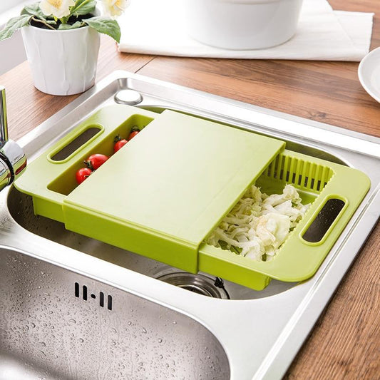 Multifunctional Chopping Board with Drain Basket