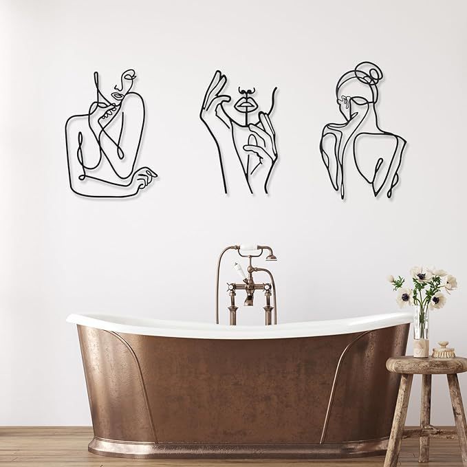 Woman Silhouette Metal Wall Art