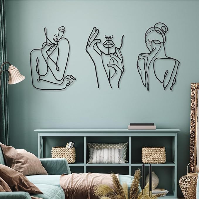 Woman Silhouette Metal Wall Art