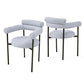 Upholstered Armchair Dining Chairs With Metal Legs