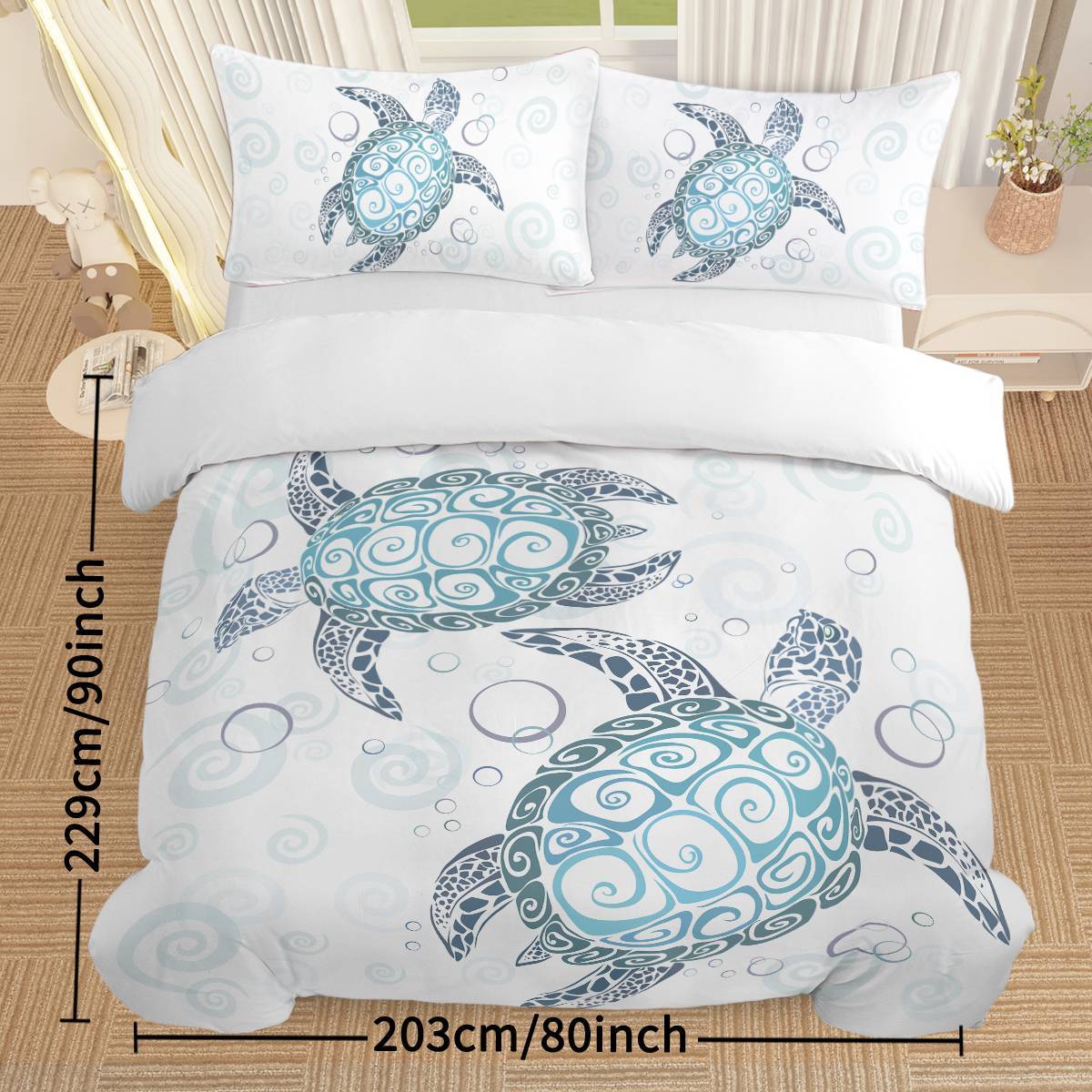 3-Piece Ocean Turtle Bedding Set