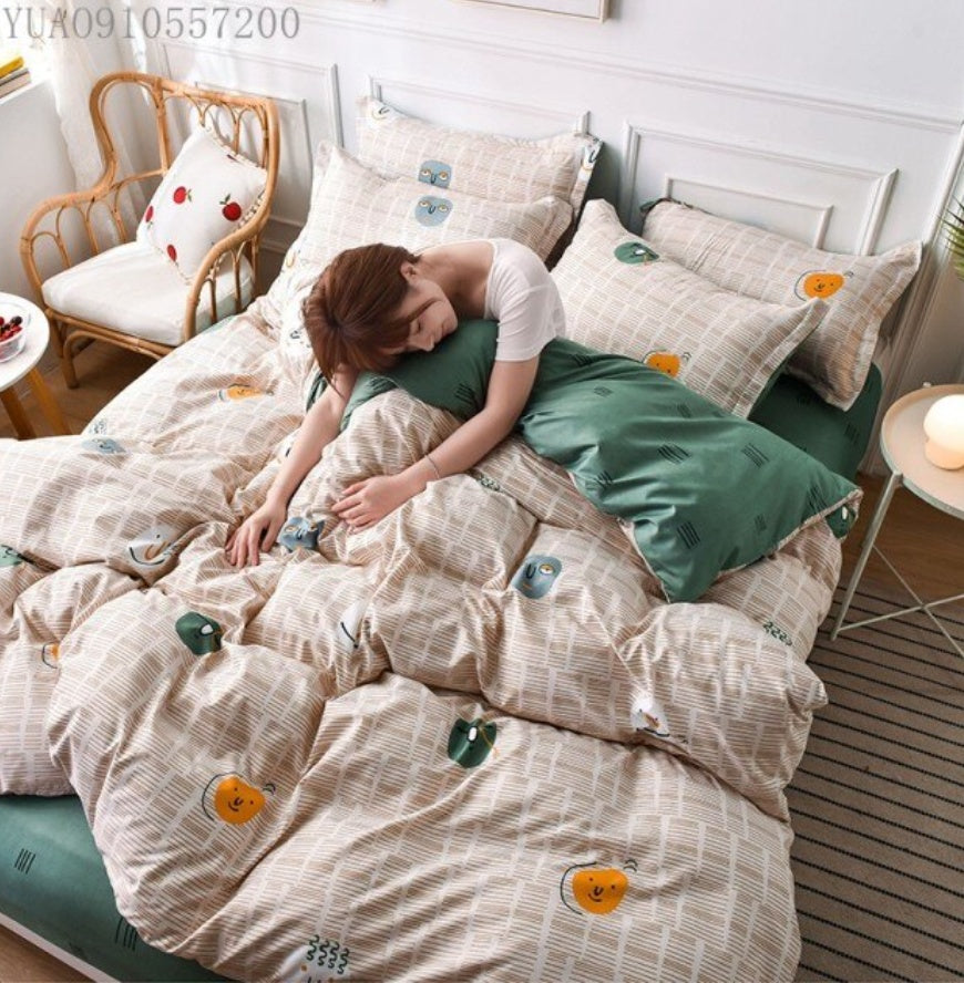 4-Piece Aloe Cotton Printed Bedding Set