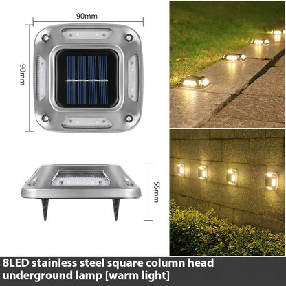 Solar Powered Outdoor Courtyard Garden Buried Light