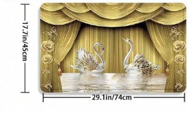 Shower Room Waterproof Swan Curtain Suit