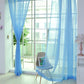 Solid Color Glass Mesh Curtains Transparent Color Ready-made Curtain