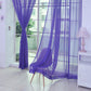 Solid Color Glass Mesh Curtains Transparent Color Ready-made Curtain