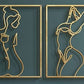 Metal Wall Ornament Art Silhouette Female