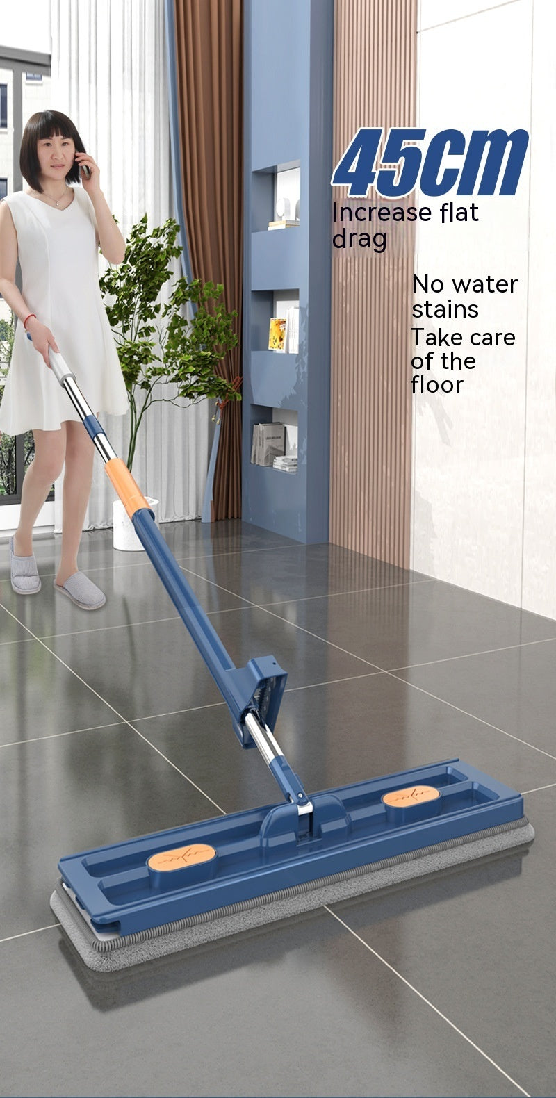 New Style Large Flat Mop 360 Rotating Strong Water Absorption mop For Home Cleaning Floors