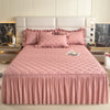 Quilted Fitted Sheet with Bed Skirt